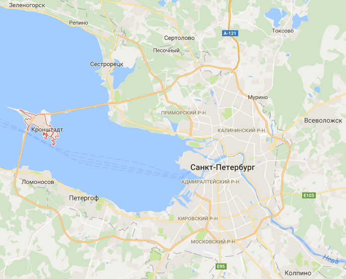 Поездка через Кронштадт на такси Поездка через Кронштадт